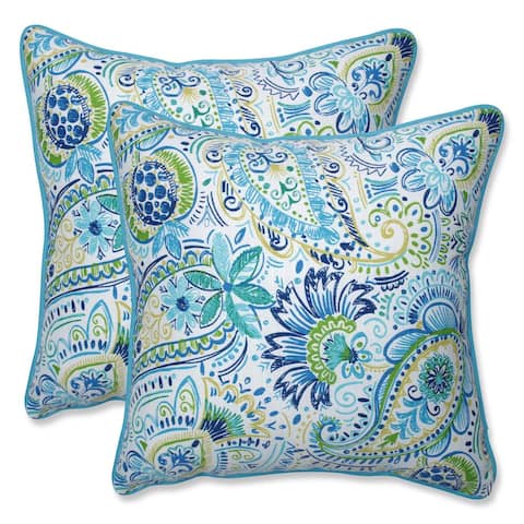 Pillow Perfect Outdoor/ Indoor Gilford Baltic 18.5-inch Throw Pillow (Set of 2)