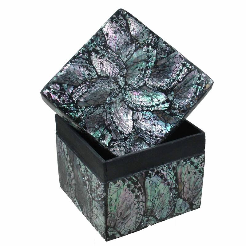 Shimmering Shells Square Box with Lid