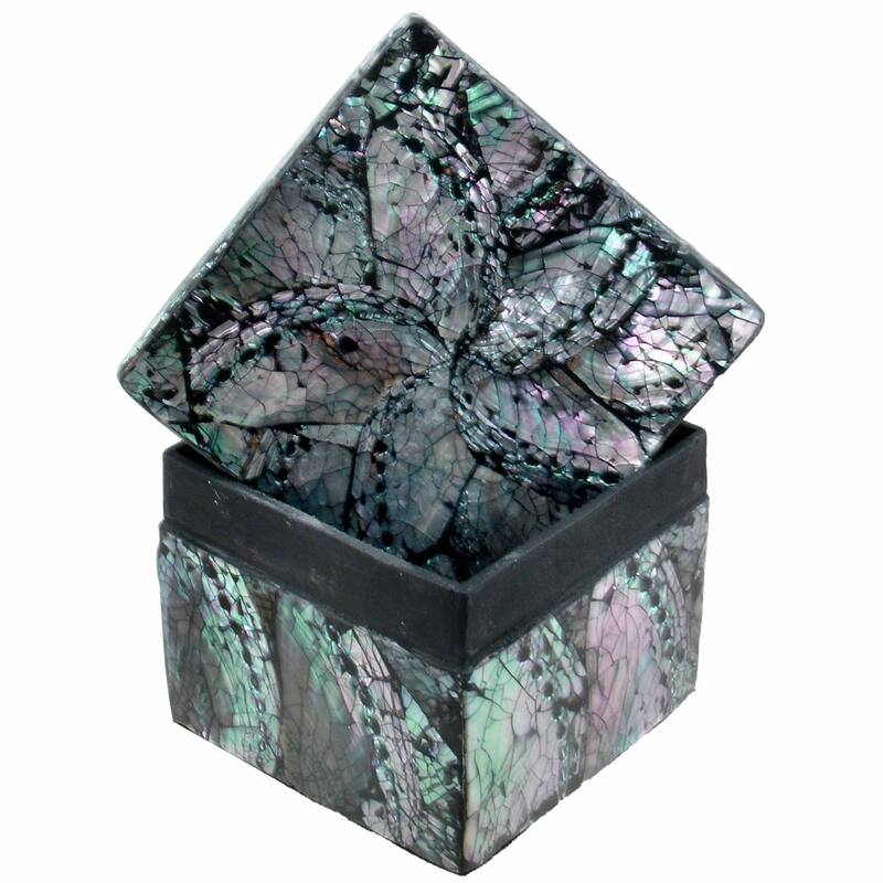 Shimmering Shells Square Box with Lid