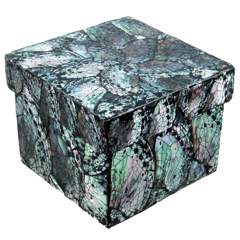 Shimmering Shells Square Box with Lid