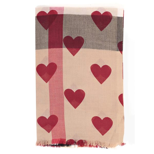 burberry heart scarf pink