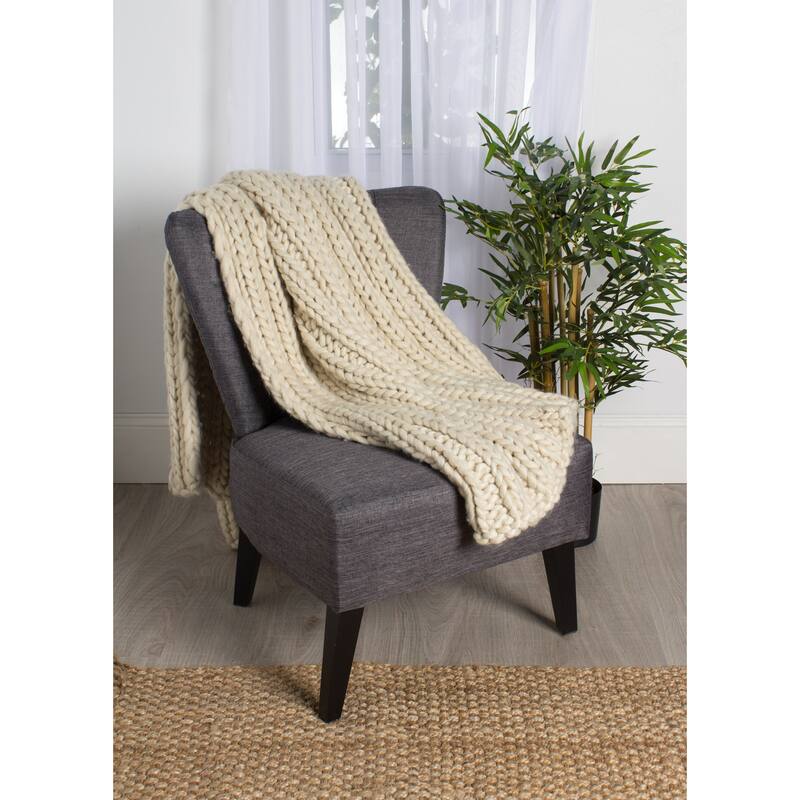 Kate and Laurel Chunky Knit Throw