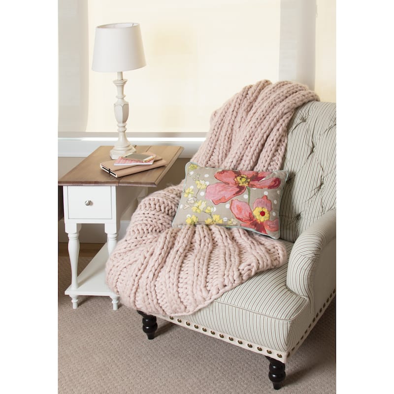 Kate and Laurel Chunky Knit Throw