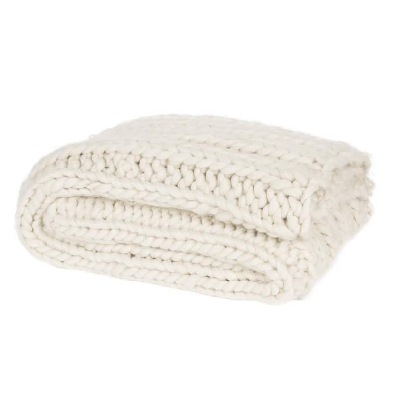 Kate and Laurel Chunky Knit Throw