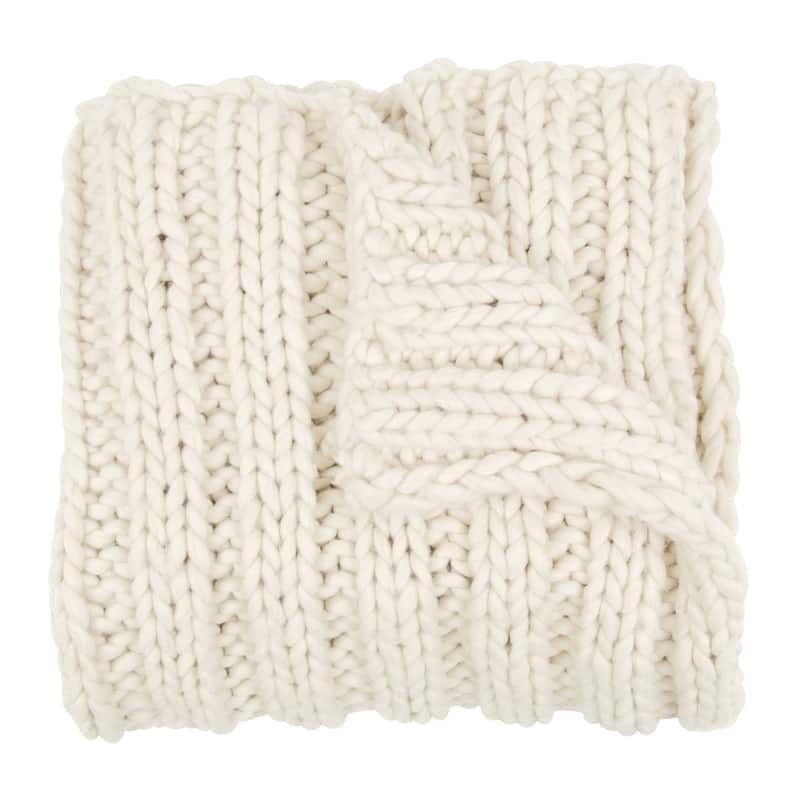 Kate and Laurel Chunky Knit Throw