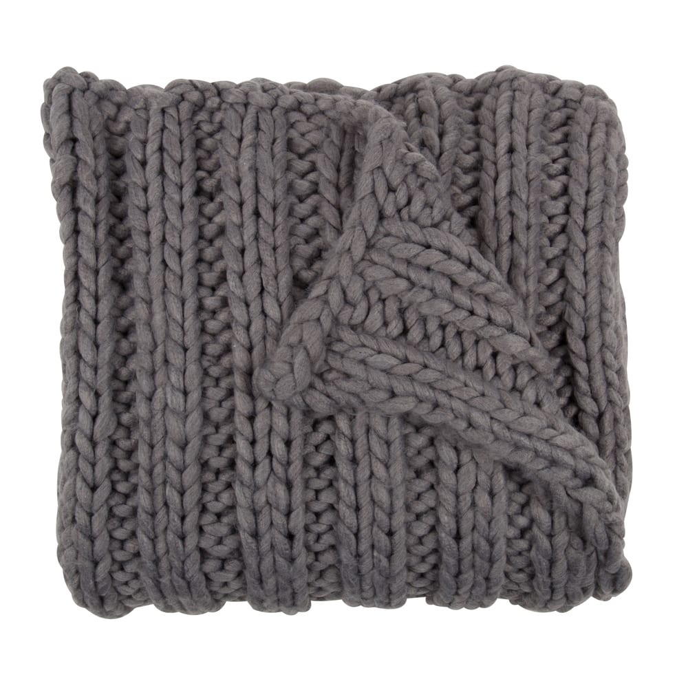 Kate and Laurel Chunky Knit Throw