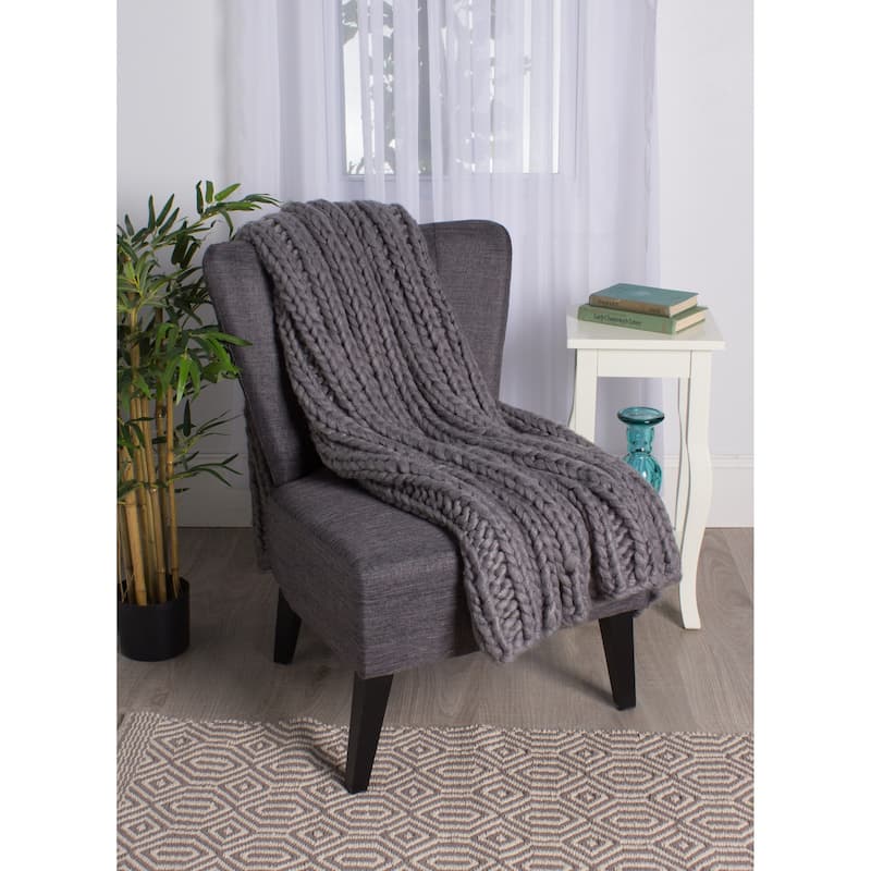 Kate and Laurel Chunky Knit Throw