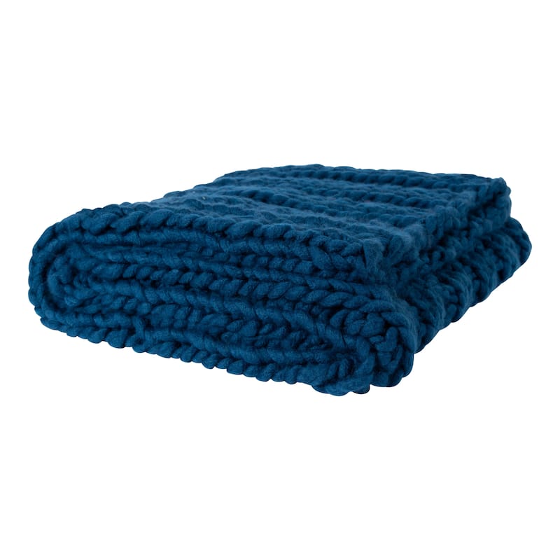 Kate and Laurel Chunky Knit Throw