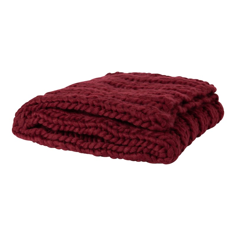 Kate and Laurel Chunky Knit Throw