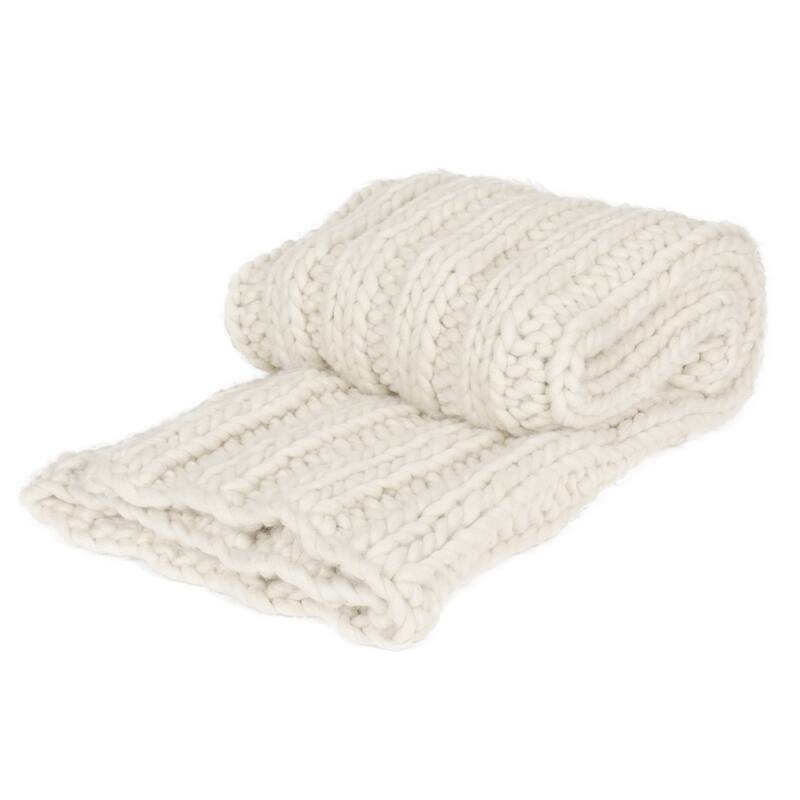 Kate and Laurel Chunky Knit Throw