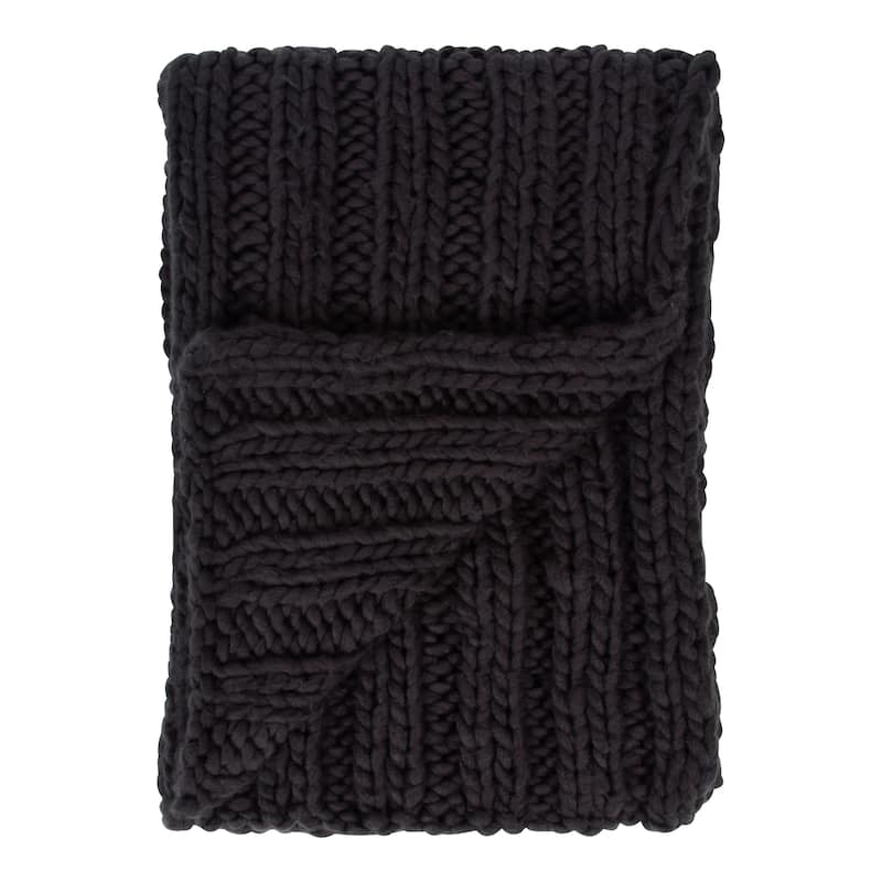 Kate and Laurel Chunky Knit Throw