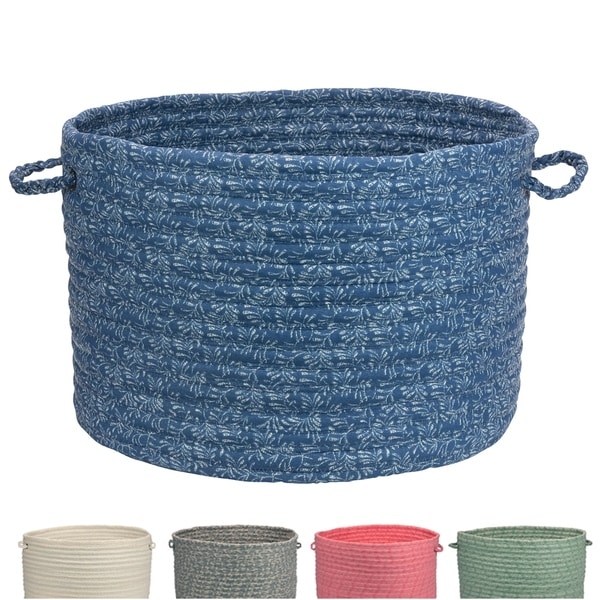 Cotton Blend Printed Fabric Storage Baskets