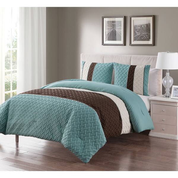 Shop Vcny Home Edgemont Embossed 3 Piece Comforter Set Queen Full
