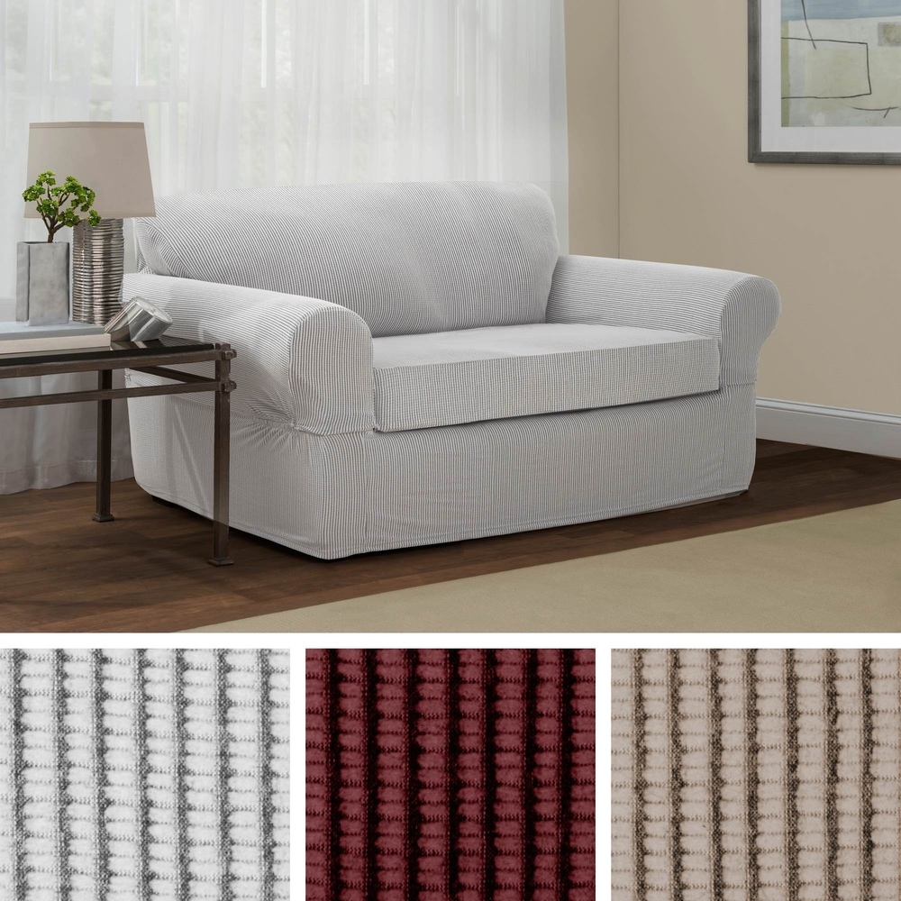 LEOPARD FITTED LOVESEAT COVER SLIPCOVER /"STRETCH/" PICK FROM 13 SOLIDS /& PRINTS