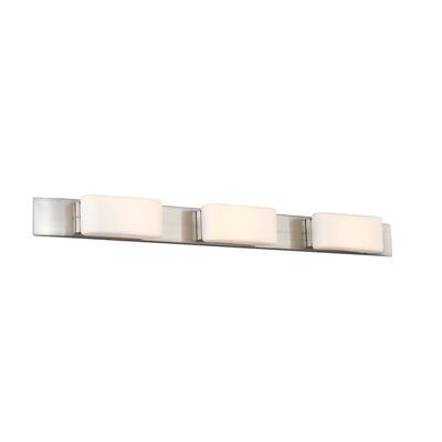 Dice Nickel Finish Aluminum LED Bath Vanity and Wall Light