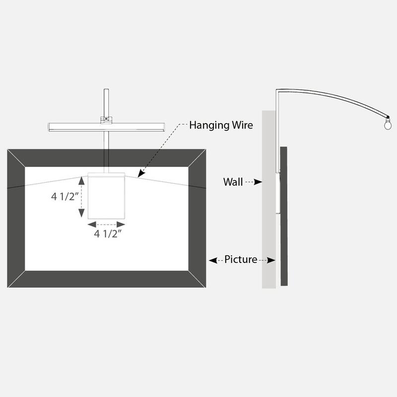 Vibe Black Aluminum LED Picture Light