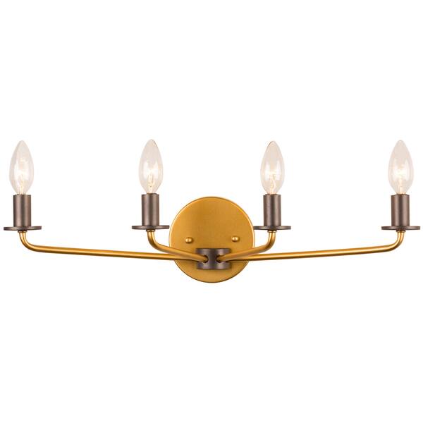 Shop Varaluz Jake 4 Light Antique Gold Rustic Bronze Bath Fixture