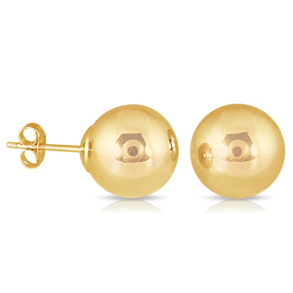 Shop Marquee Jewels 14k Yellow Gold Filled Ball Earrings - On Sale - Free Shipping On Orders ...