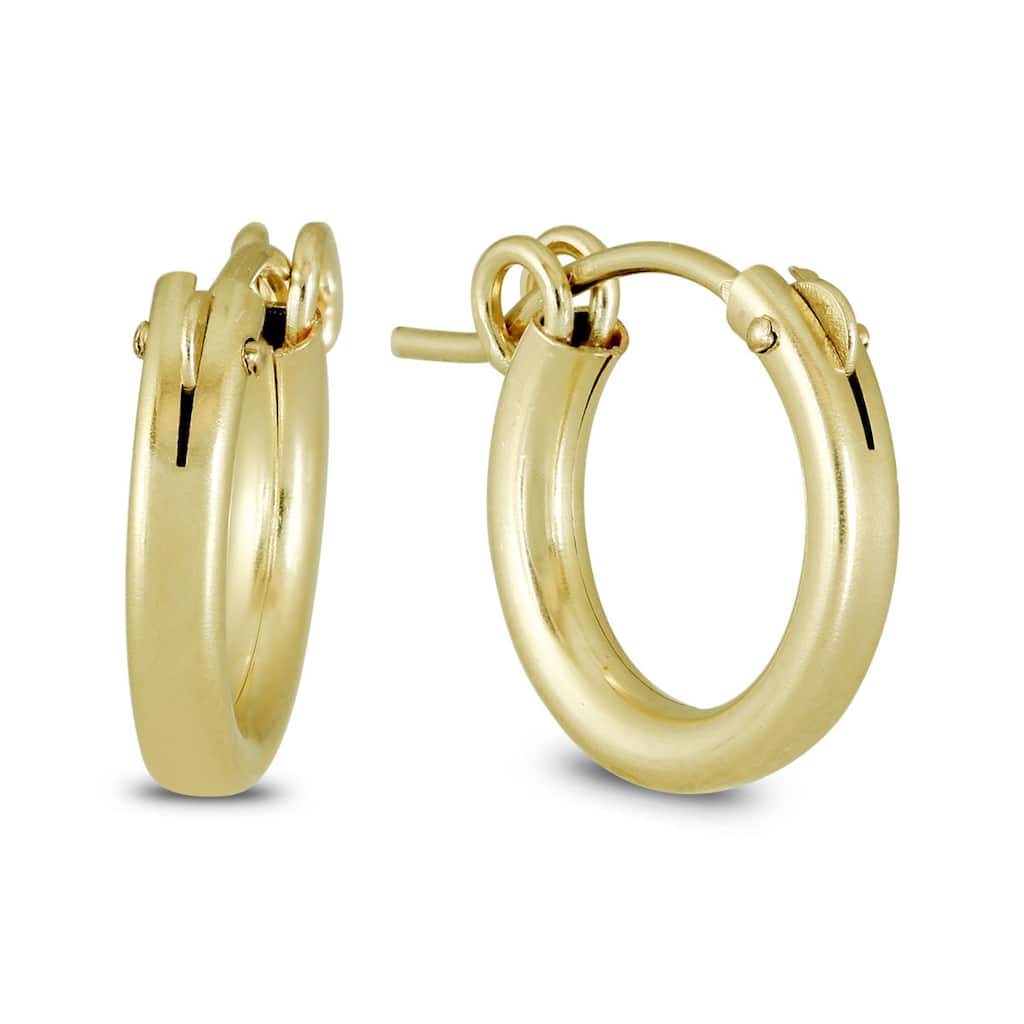 Marquee Jewels 14k Yellow Gold Filled Hoop Earrings