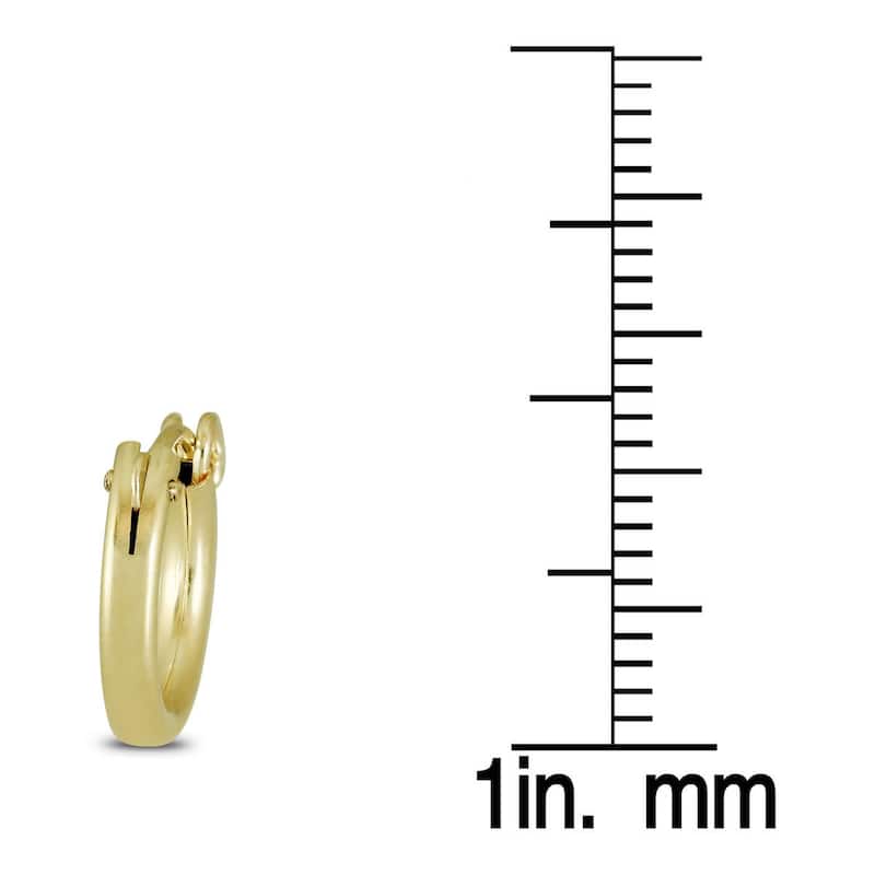 Marquee Jewels 14k Yellow Gold Filled Hoop Earrings