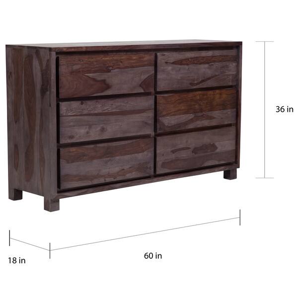 Shop Handmade Big Sur Gray Wash Sheesham Dresser India Free