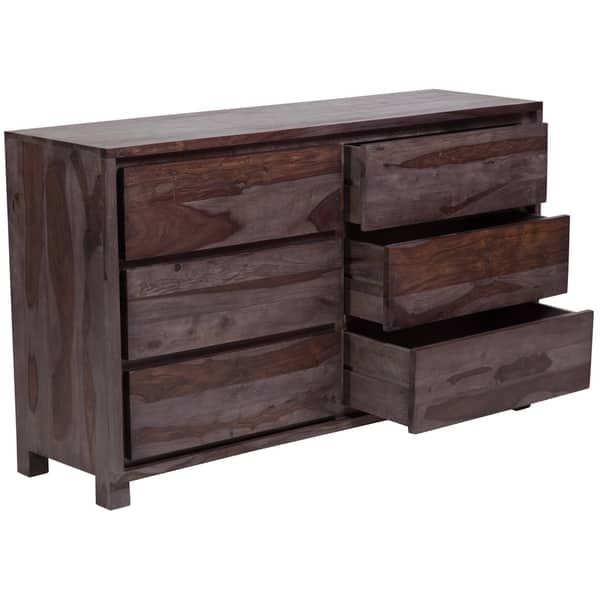 Shop Handmade Big Sur Gray Wash Sheesham Dresser India