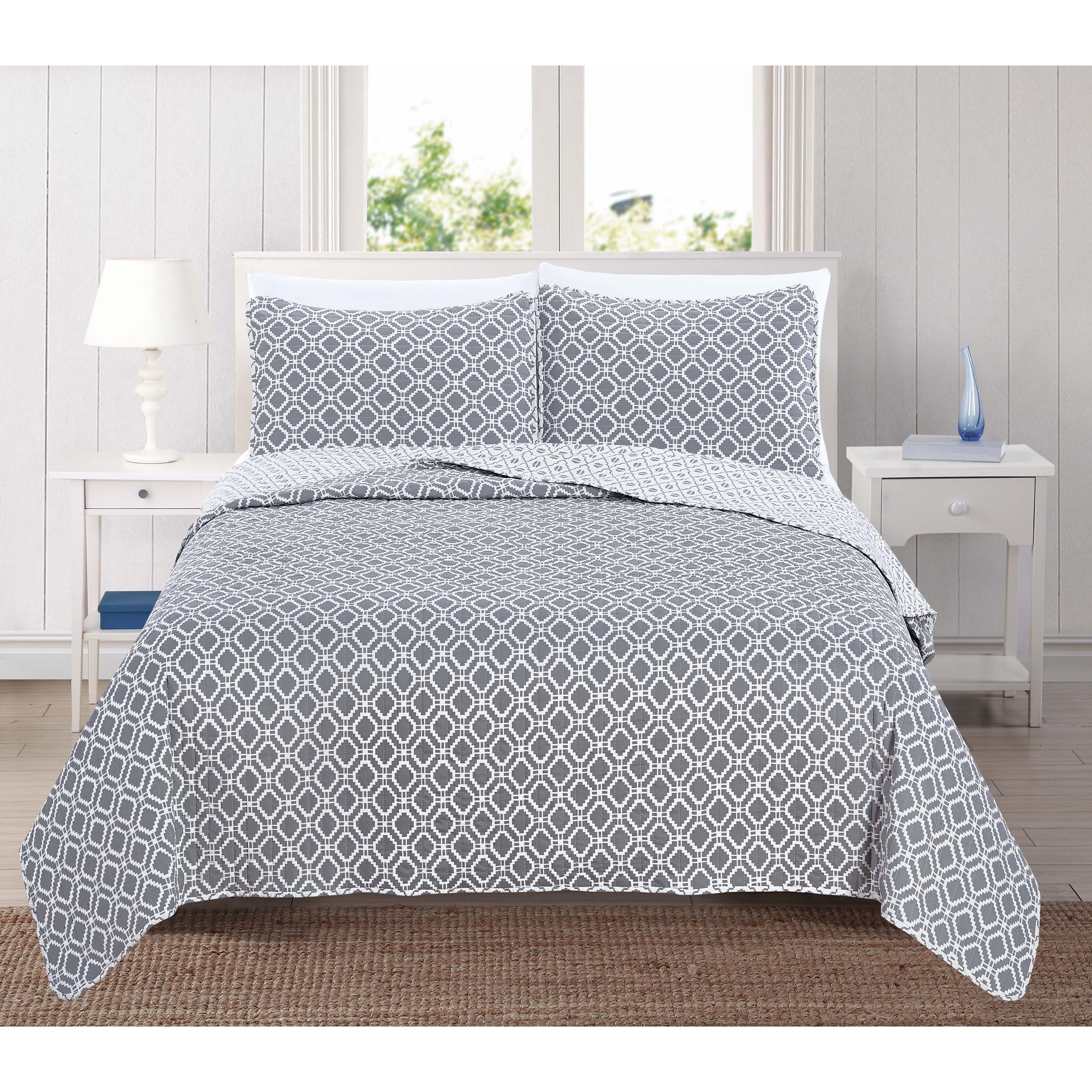 Home Fashion Designs Liliana Collection 3-Piece Printed Quilt Set