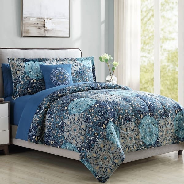 Modern Threads 5-Piece Grey Queen Comforter Set in the Bedding Sets  department at