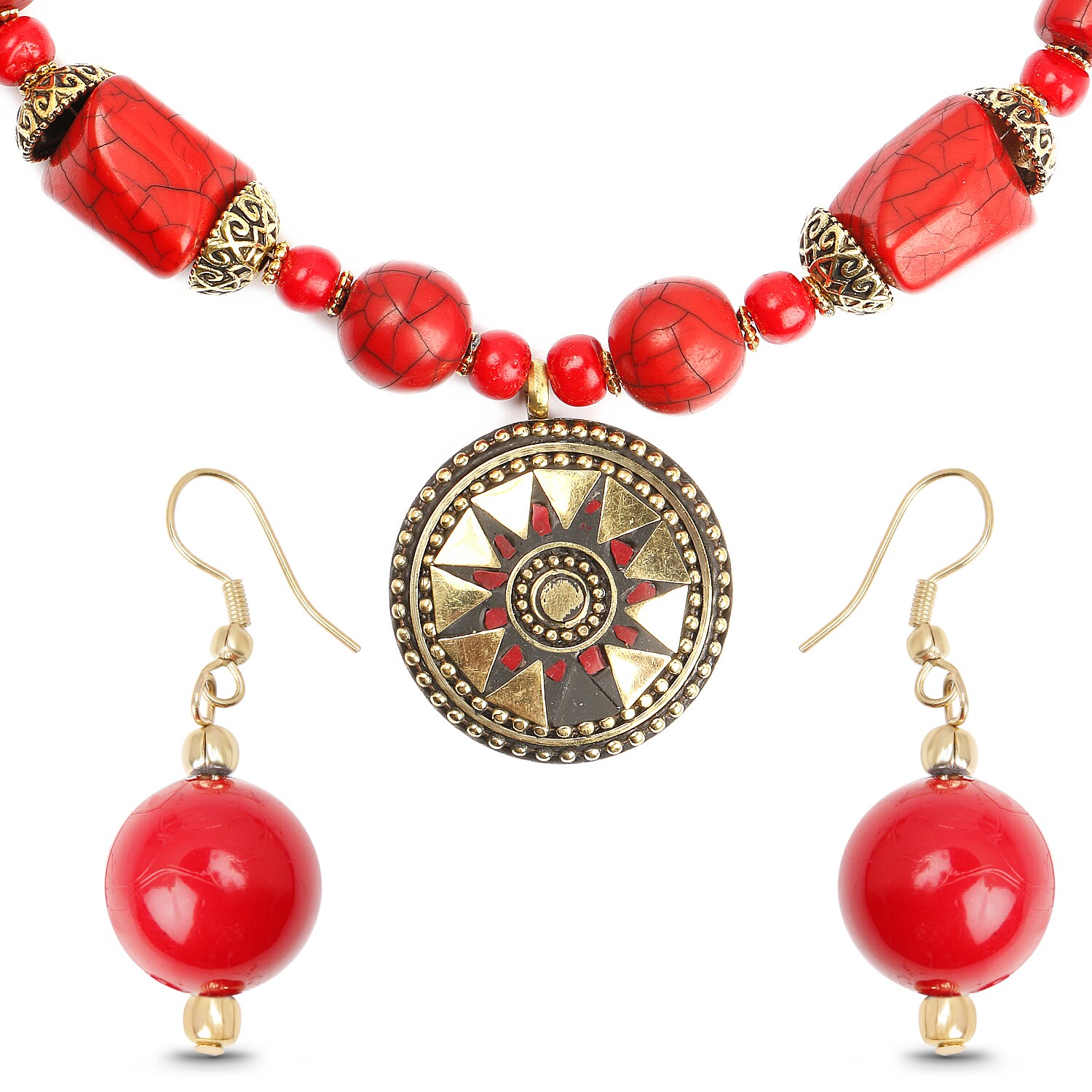 beaded necklace and earring sets
