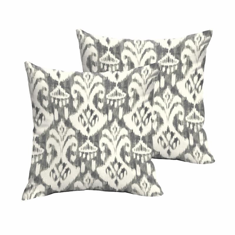 Rainford Grey/ Cream Indoor/ Outdoor Knife Edge Decorative Throw Pillow