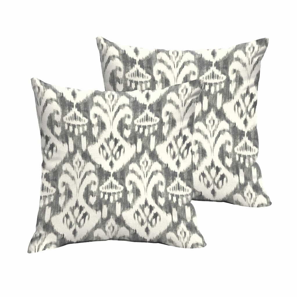 Rainford Grey/ Cream Indoor/ Outdoor Knife Edge Decorative Throw Pillow