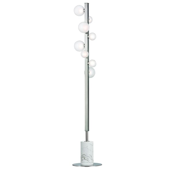 Hudson Valley Mini Hinsdale 8-light LED Polished Nickel Table Lamp