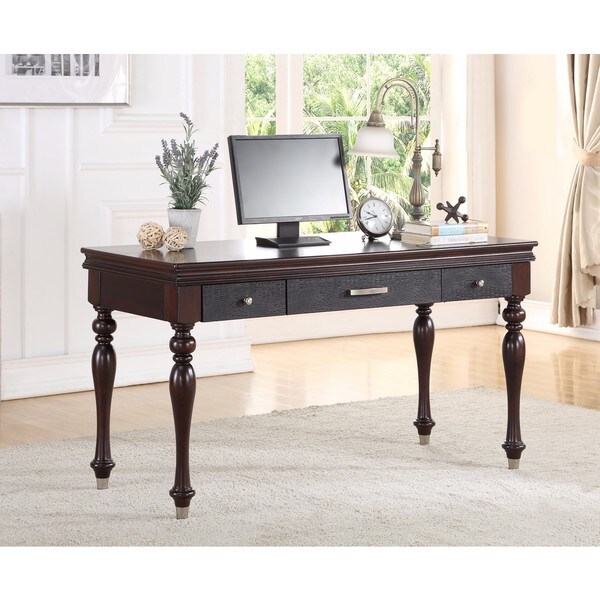 Abbyson Delano Luxury Leather Writing Desk Free Shipping Today Abbyson Delano Luxury Leather Writing Desk