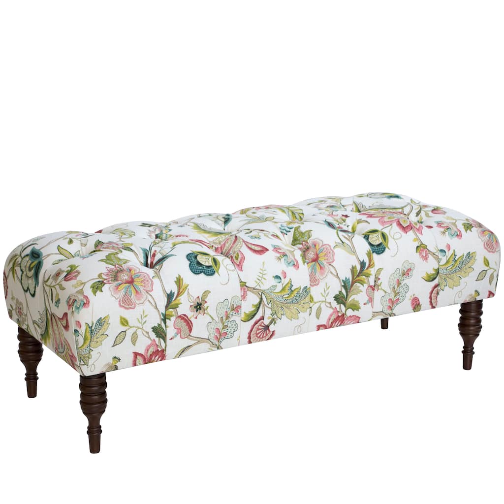 Skyline Furniture Brissac Jewel Tufted Bench - N/A