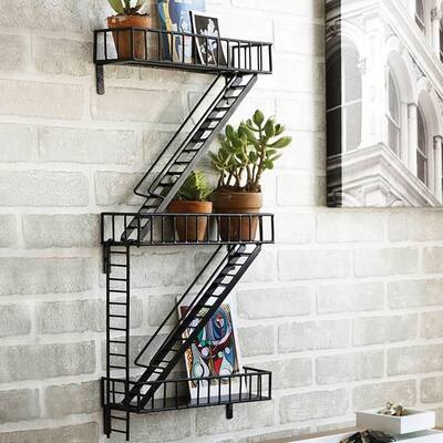 Design Ideas FireEscape Wall Mounted Shelf