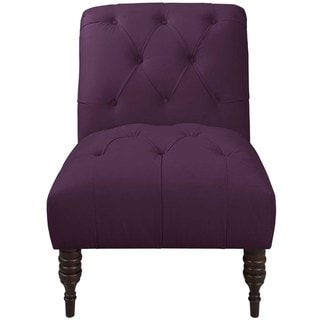 Skyline Furniture  Custom Tufted Accent Chair in Velvet (Purple)