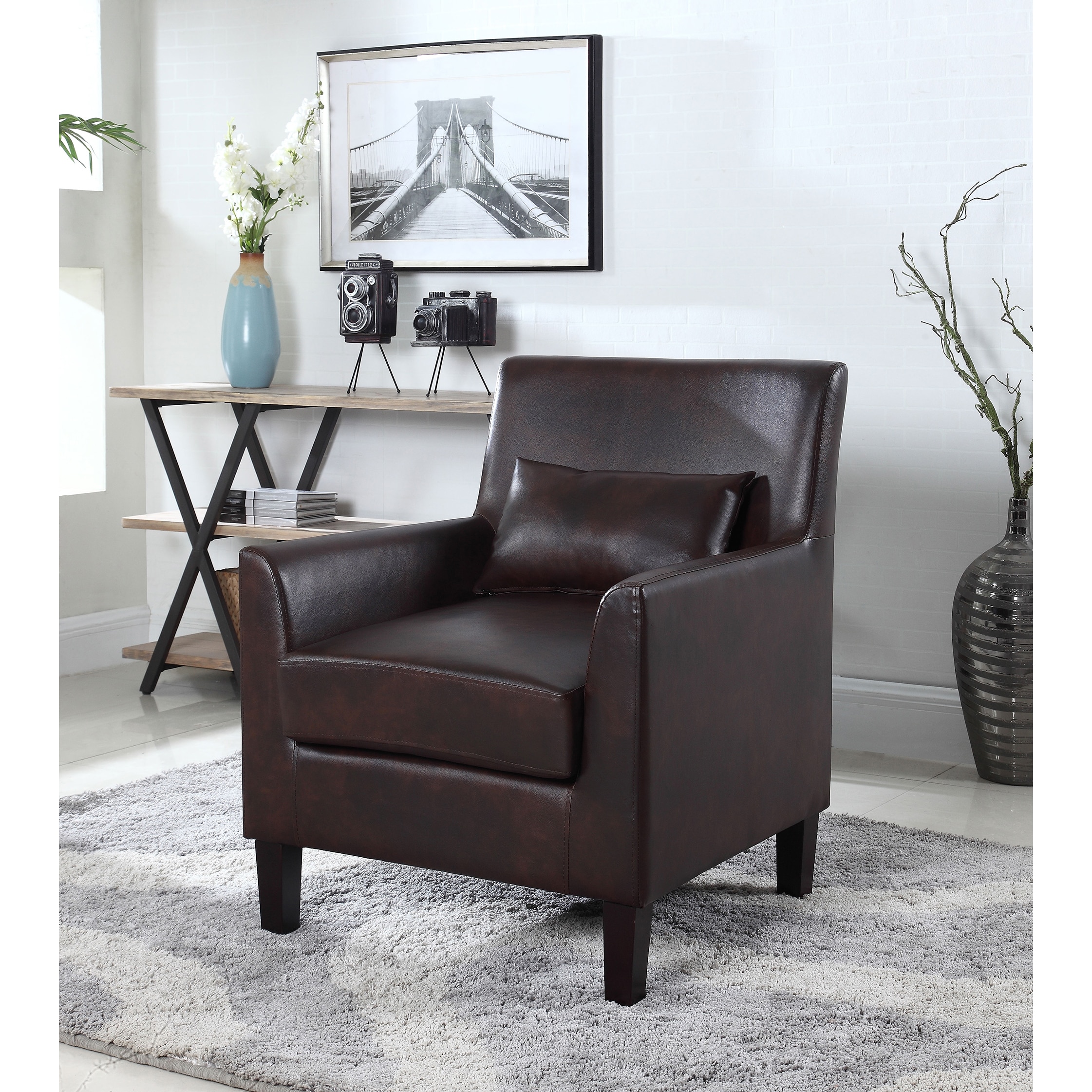 espresso accent chair