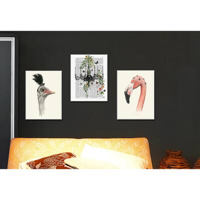 Stupell Downton Animals Dowager Ostrich Framed Giclee Texturized Art