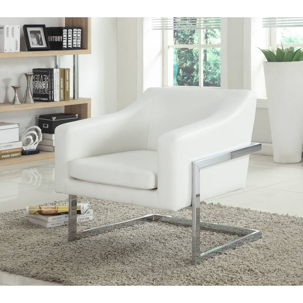 Best Master Furniture Modern Helix Leather Arm Chair