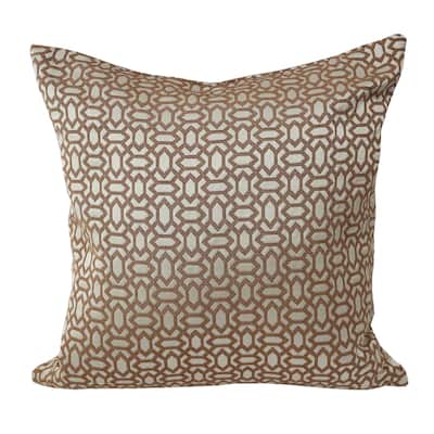 Home Accent Pillows Geometric Gold and Copper 20-inch x 20-inch Throw Pillow