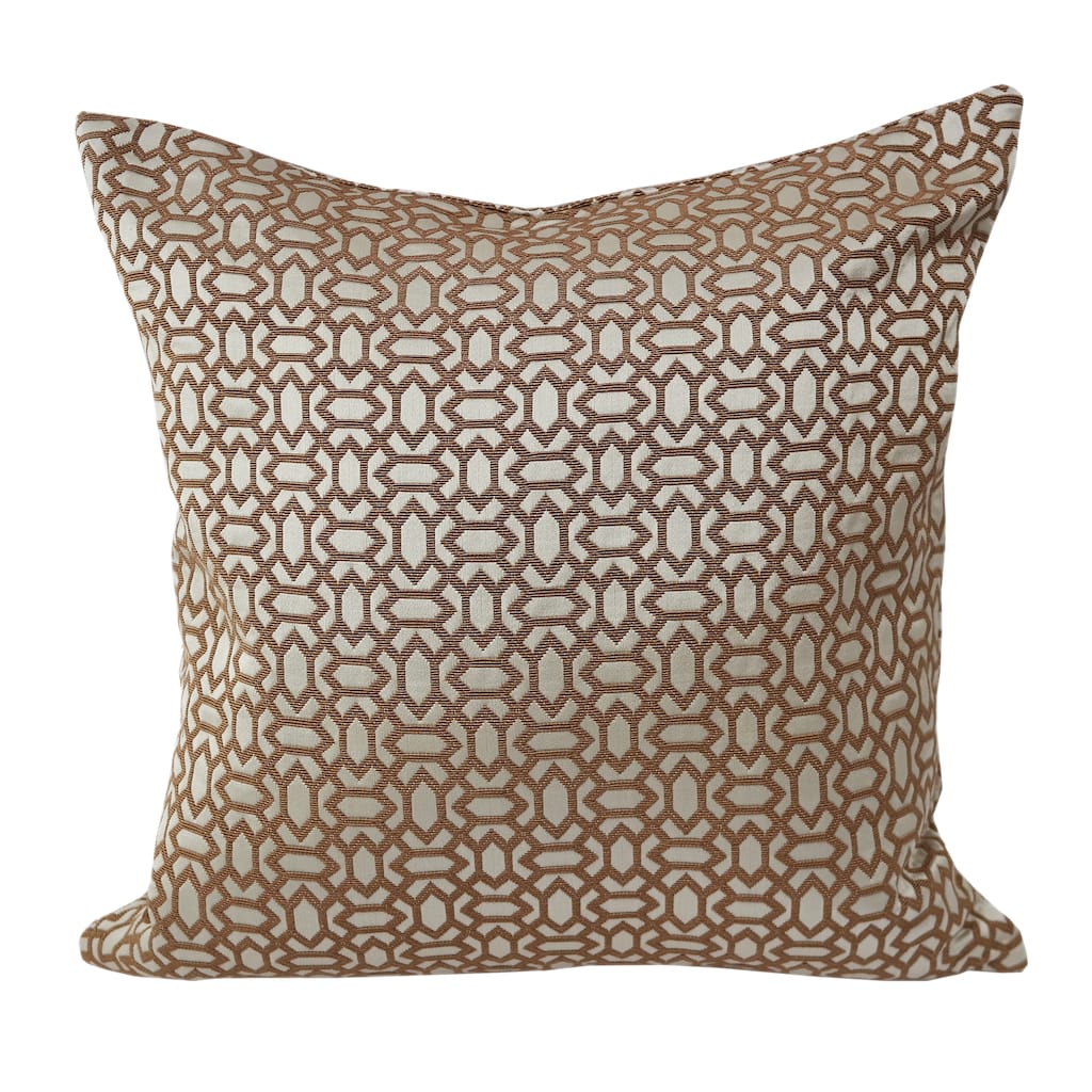 Home Accent Pillows Geometric Gold and Copper 20-inch x 20-inch Throw Pillow