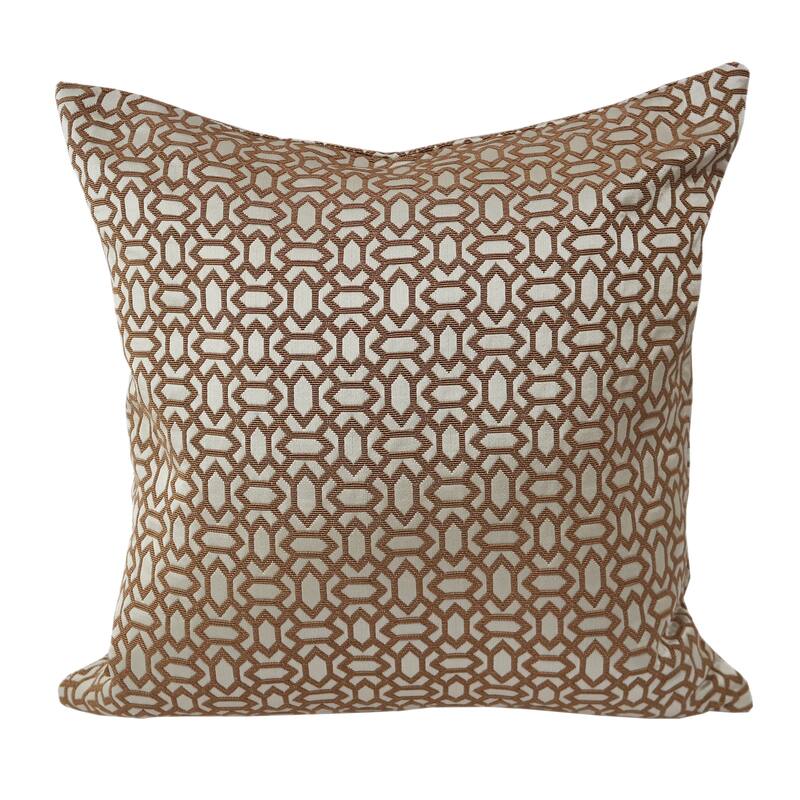 Home Accent Pillows Geometric Gold and Copper 20-inch x 20-inch Throw Pillow