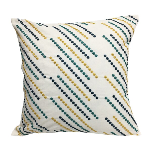 Embroidered Constantine Striped Throw Pillow