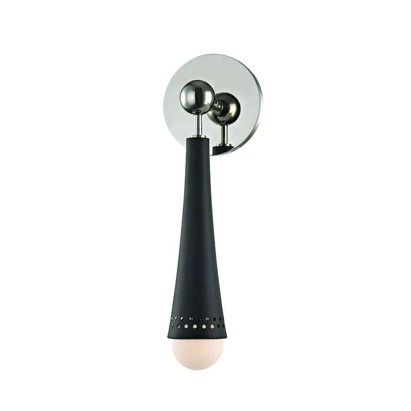 Hudson Valley Tupelo LED Polished Nickel, Black Wall Sconce