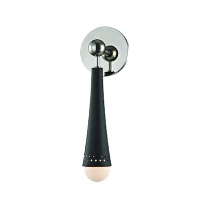 Hudson Valley Tupelo LED Polished Nickel, Black Wall Sconce