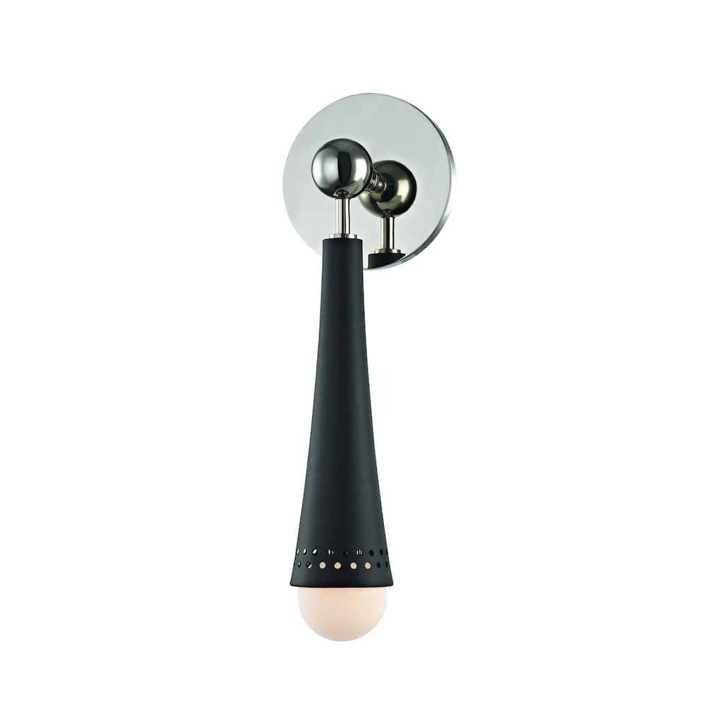 Hudson Valley Tupelo LED Polished Nickel, Black Wall Sconce