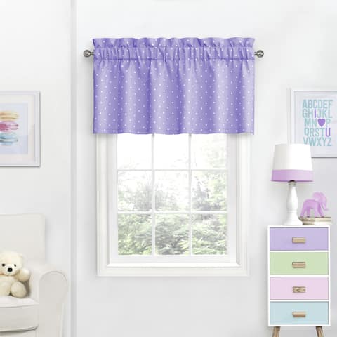 Eclipse Kids Dots Room-Darkening Curtain Valance - 42X18