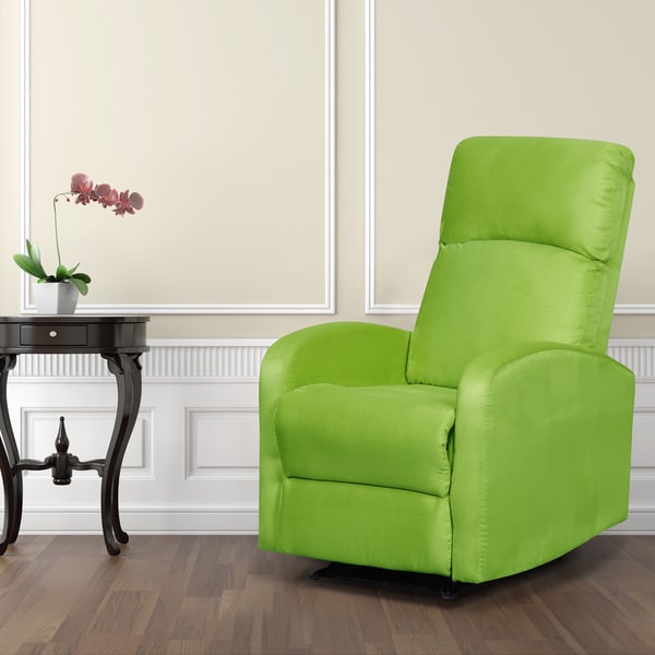 lime green leather recliner