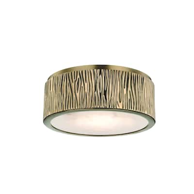 Hudson Valley Crispin LED Aged Brass Small Flush Mount