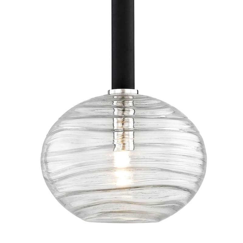 Breton LED Polished Nickel Pendant